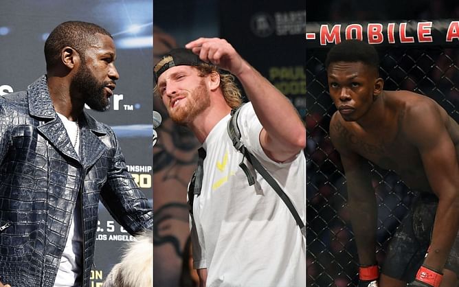 "That was weird to me" - Israel Adesanya reacts to Logan Paul claiming Floyd Mayweather hasn't paid him yet