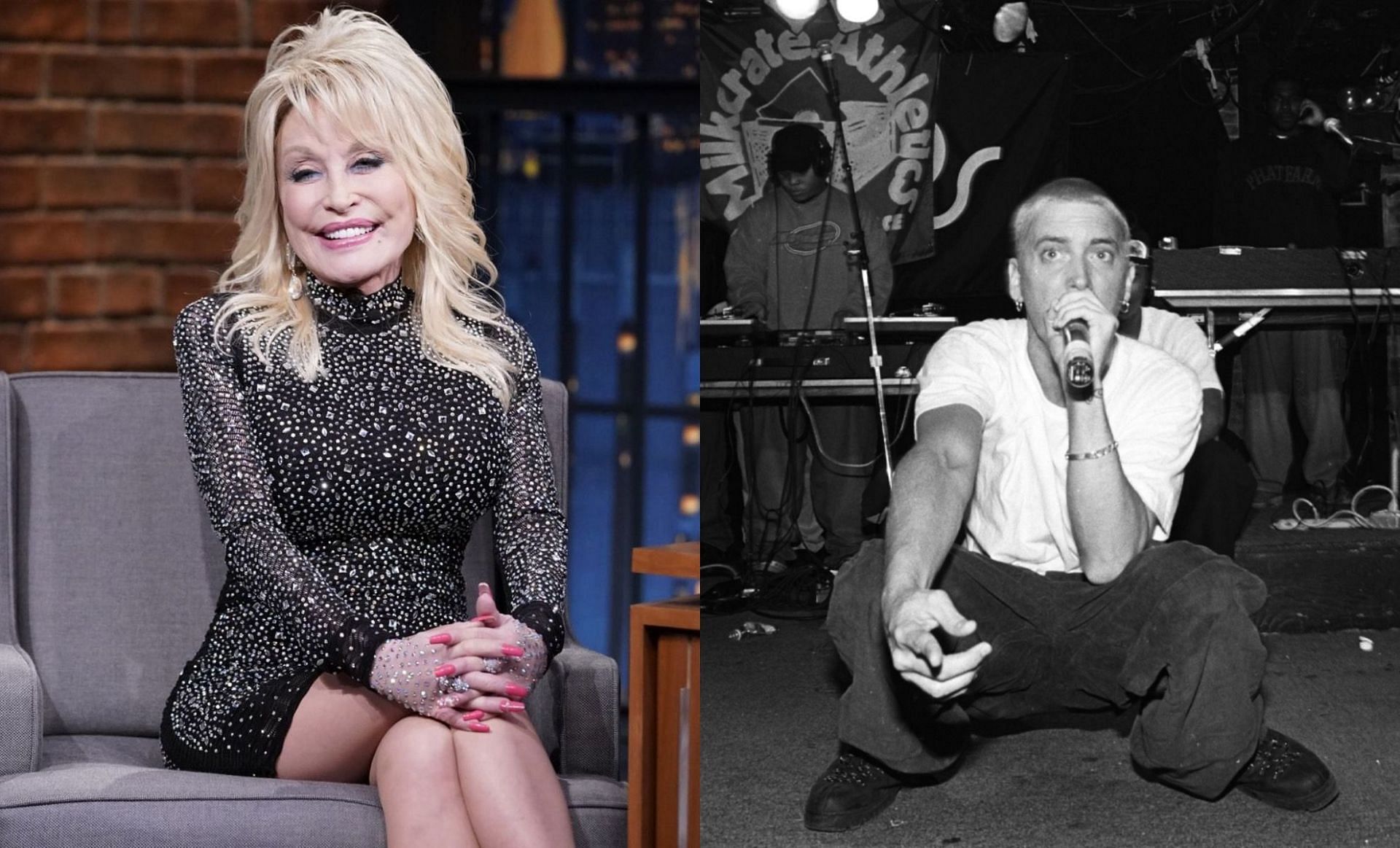 Dolly Parton and Eminem (Image via Getty Images)