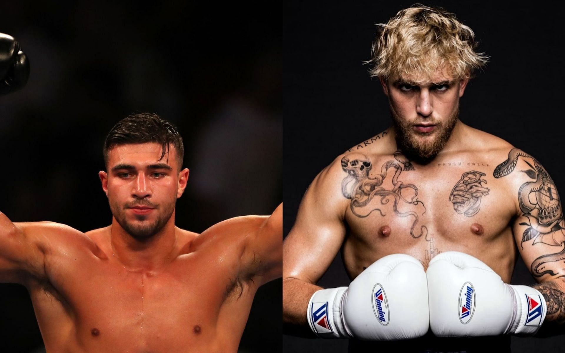Tommy Fury (left) and Jake Paul (right)