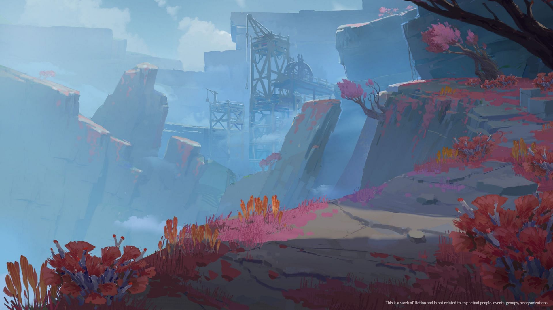 One screen of The Chasm concept art that was shown in the 2.5 Special Program (Image via miHoYo)