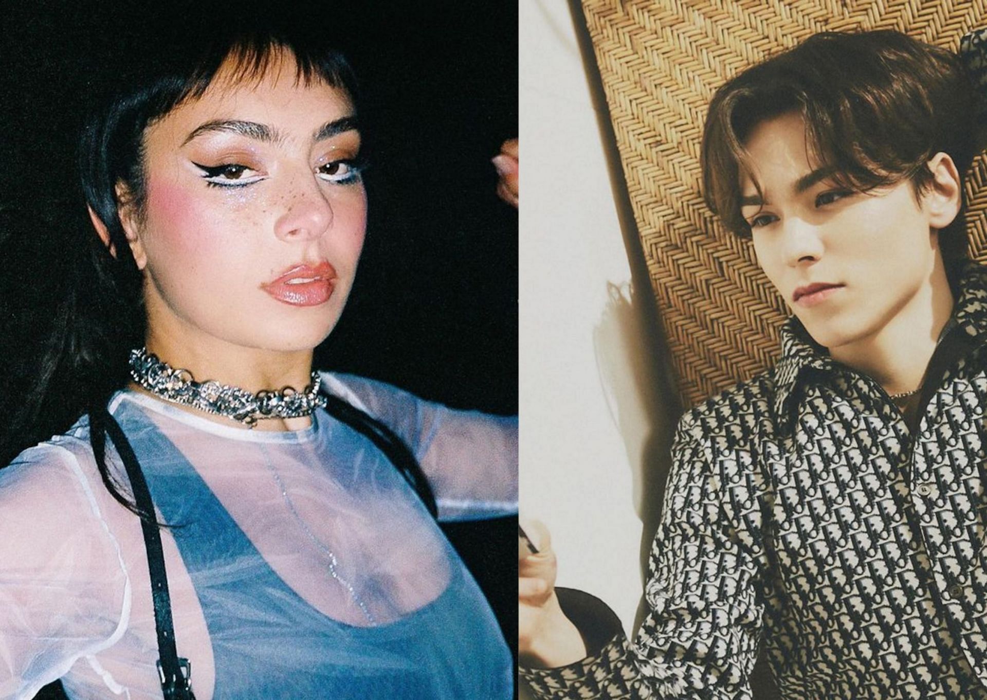 A still of the two artists (Images via Instagram/@saythename_17/@charli_xcx)