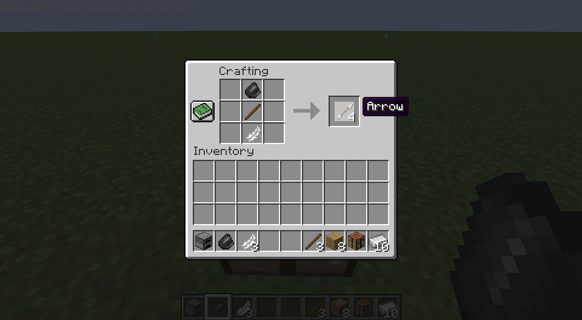 It can be used to craft arrows (Image via Mojang)