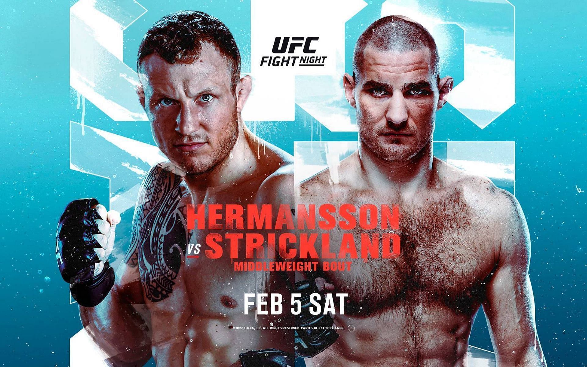 UFC Fight Night: Hermansson vs. Strickland - Official poster