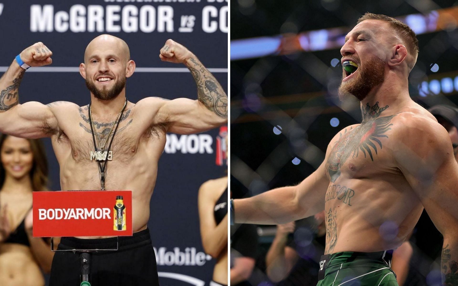 Brian Kelleher (left); Conor McGregor (right)