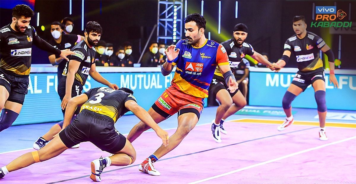 UP Yoddha snapped their losing streak with a win over the Telugu Titans (Image Courtesy: PKL/Facebook)