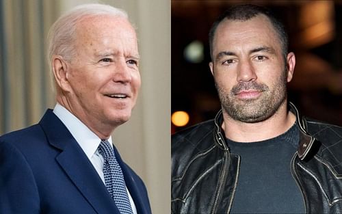 Joe Biden (L) via Instagram @joebiden and Joe Rogan (R) via Twitter @GooSportz