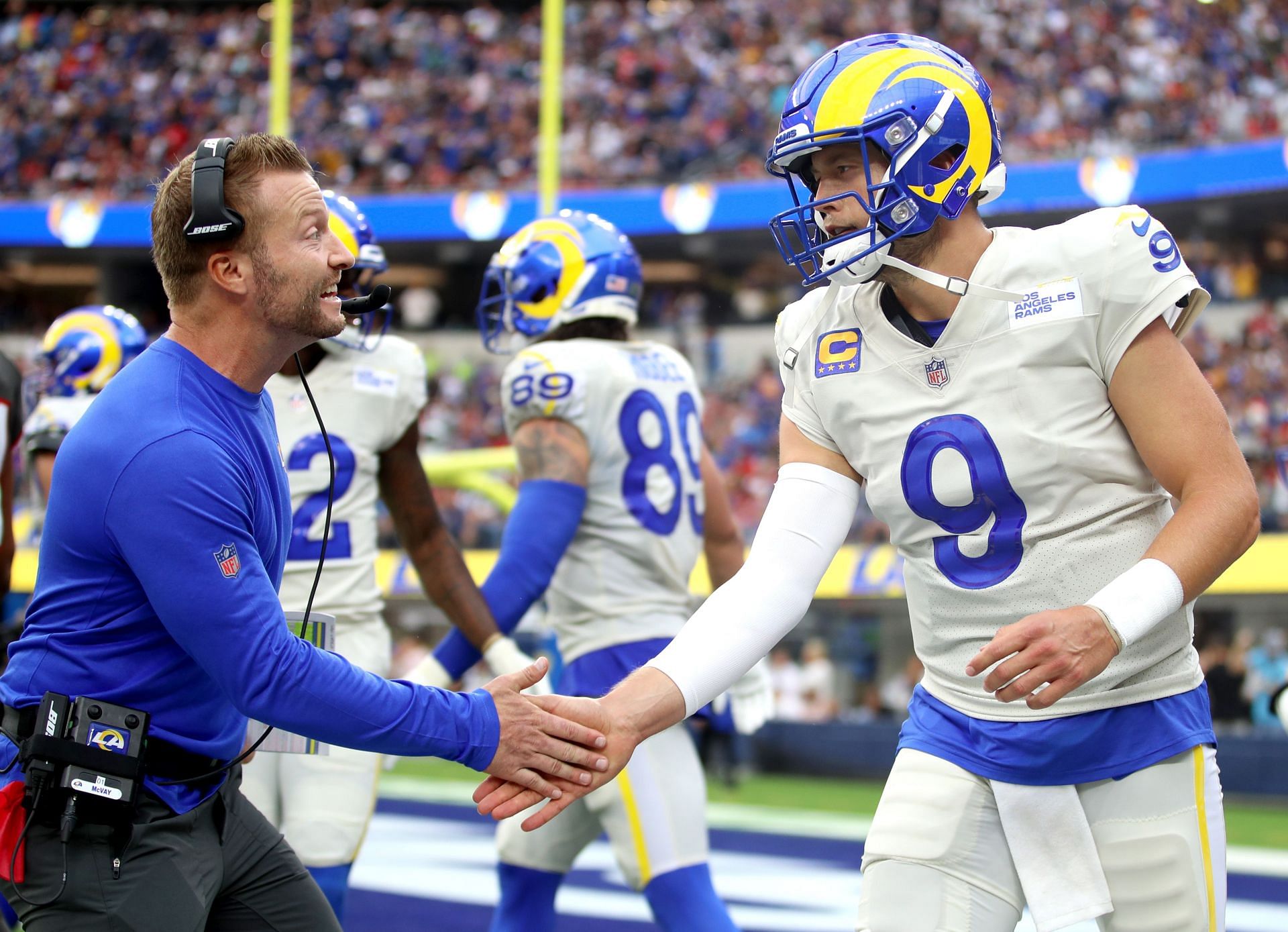 Los Angeles Rams Sean McVay and Matthew Stafford