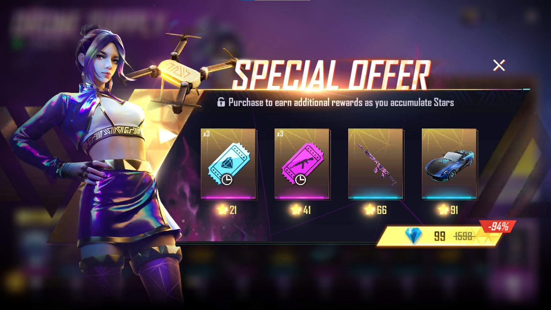 عرض خاص مقدم في Free Fire (الصورة من Garena)