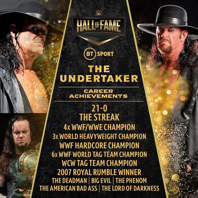 The Undertaker To Be Inducted Into The WWE Hall Of Fame