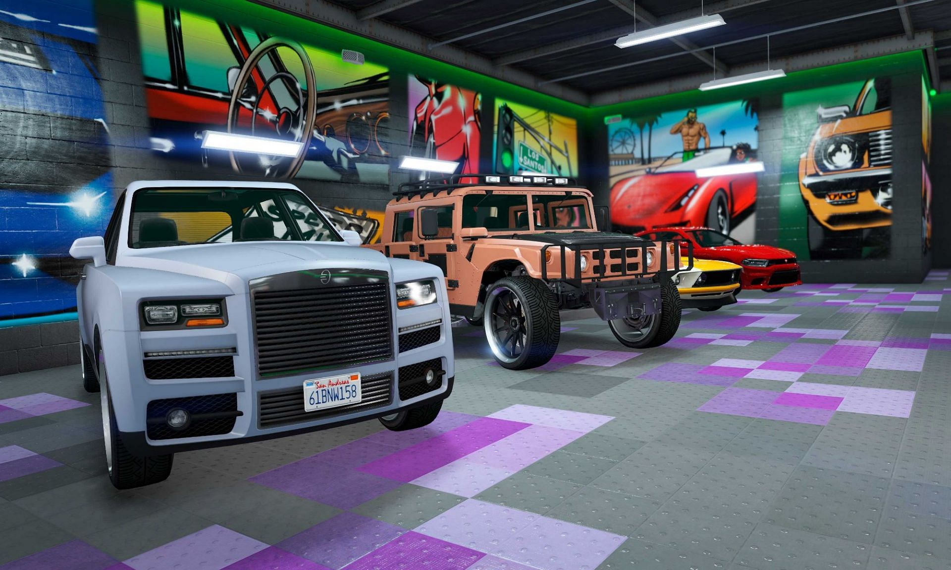 Players can store exotic vehicles in their personal Auto Shop (Image via Rockstar Games)