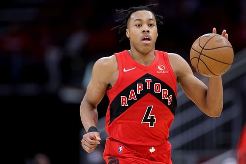 Toronto Raptors rookie Scottie Barnes in action