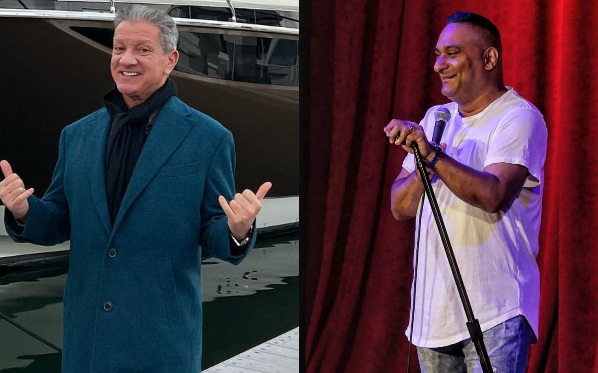 Bruce Buffer (L) and Russell Peters (R) via Inatgram @brucebufferufc and @russellpeters