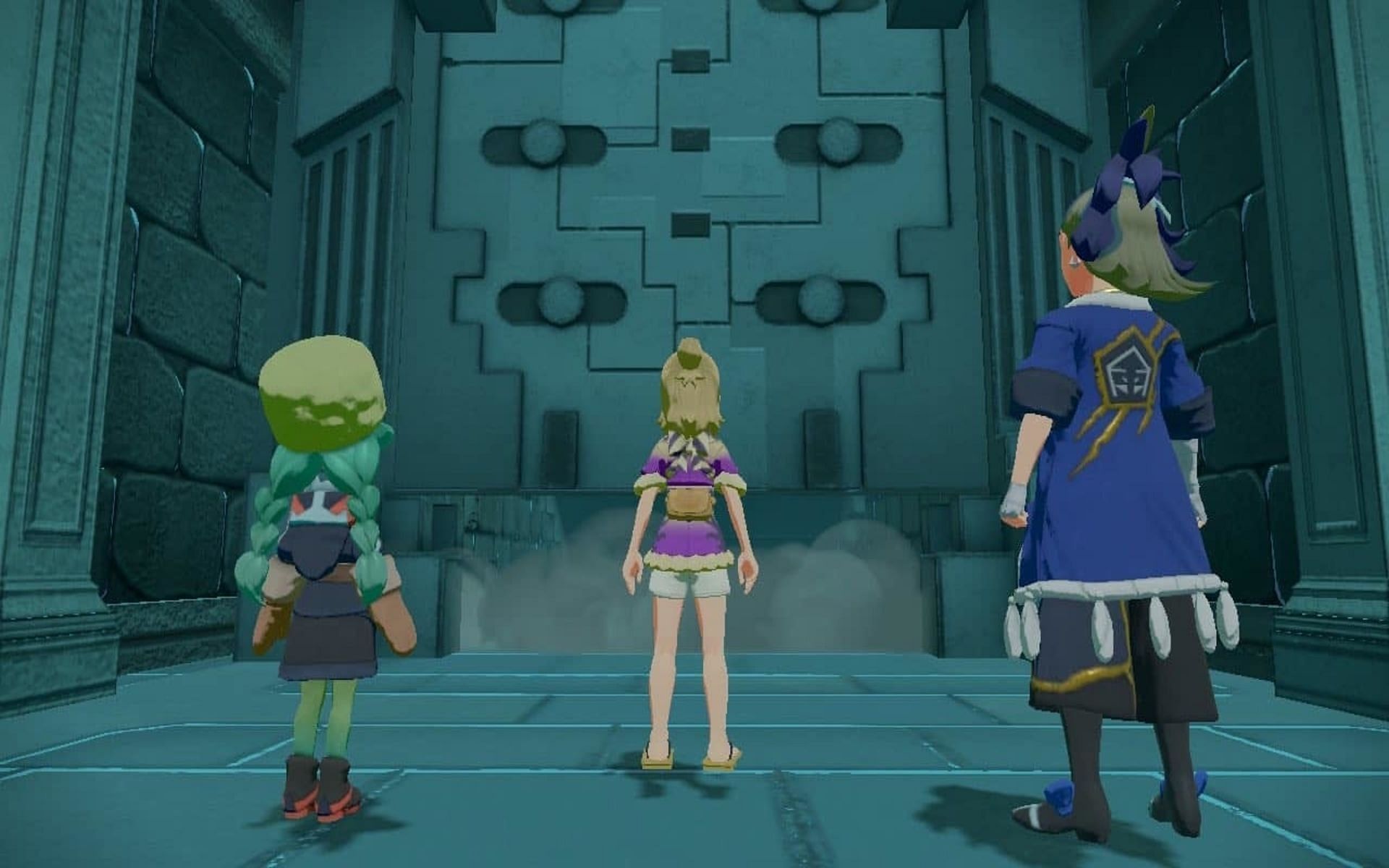 Trainers won&rsquo;t be able to open this door without the Iron Plate (Image via Game Freak)