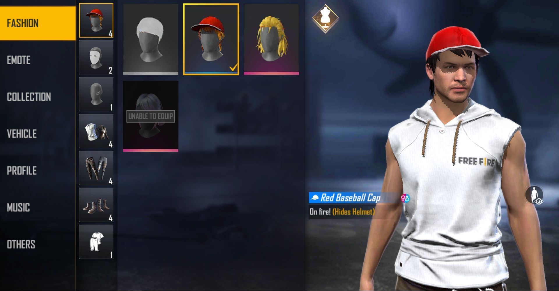 The Red Baseball Cap as a free reward (Image via Garena)