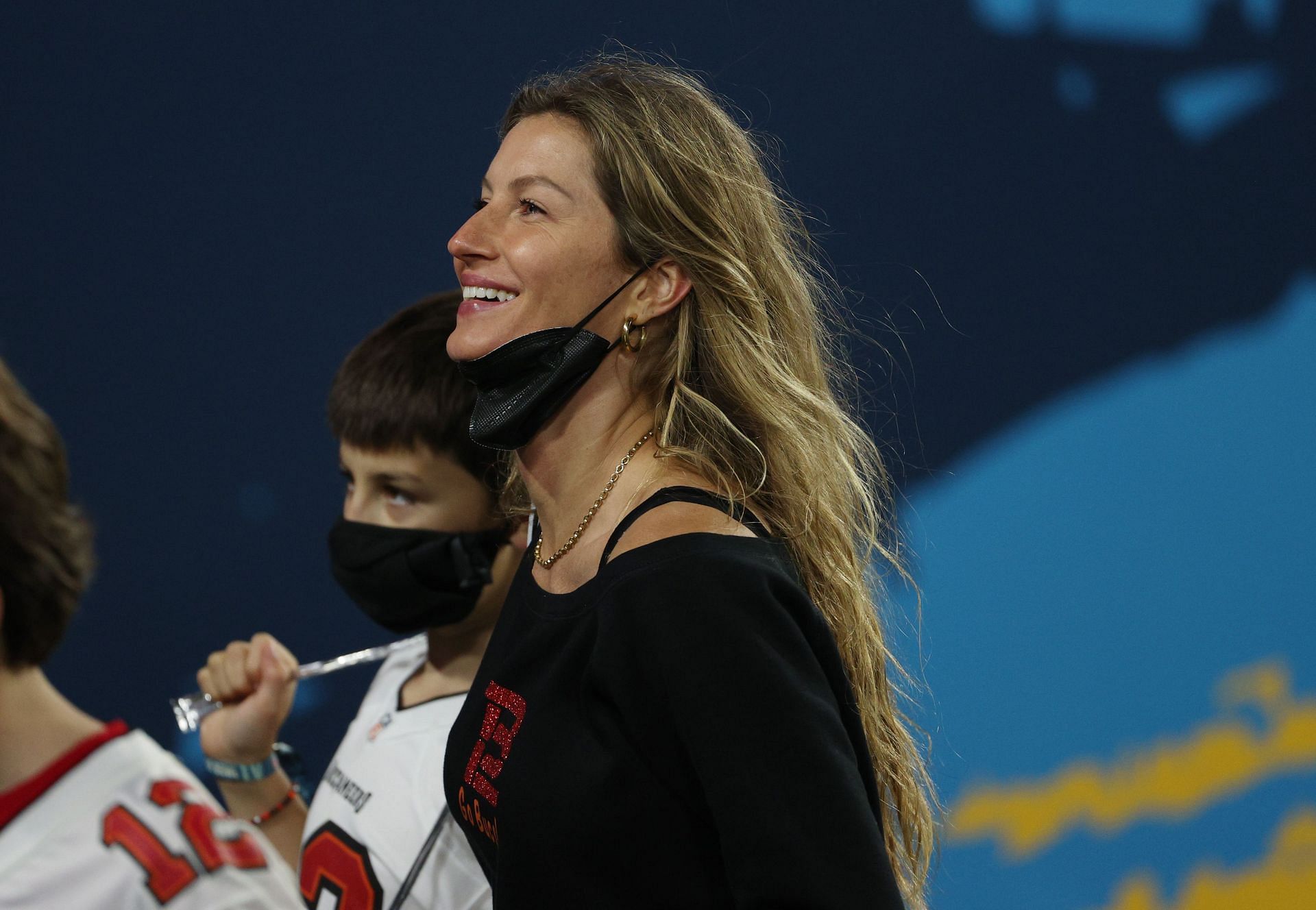 Brady&#039;s wife Gisele Bundchen at Super Bowl LV