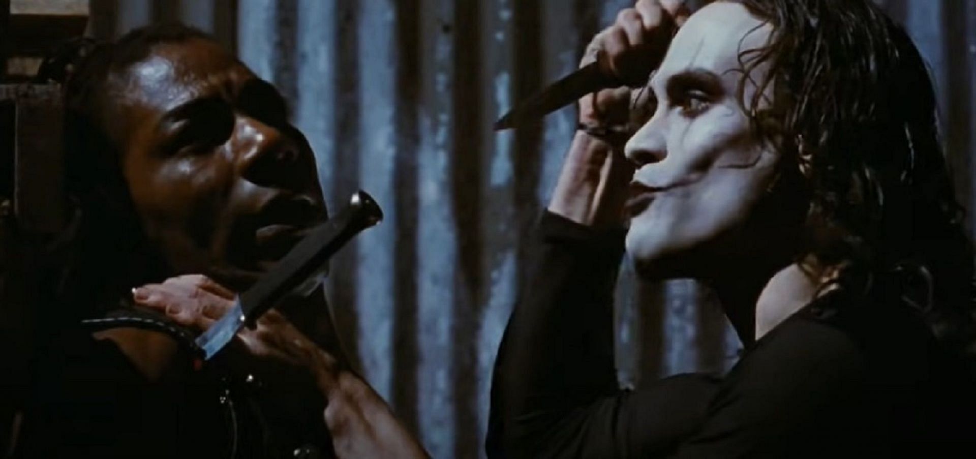 The Crow stars late actor Brandon Lee in the titular role (image via Miramax/YouTube)