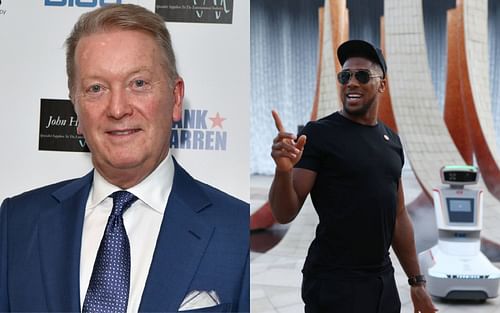 Frank Warren (left) and Anthony Joshua (right)