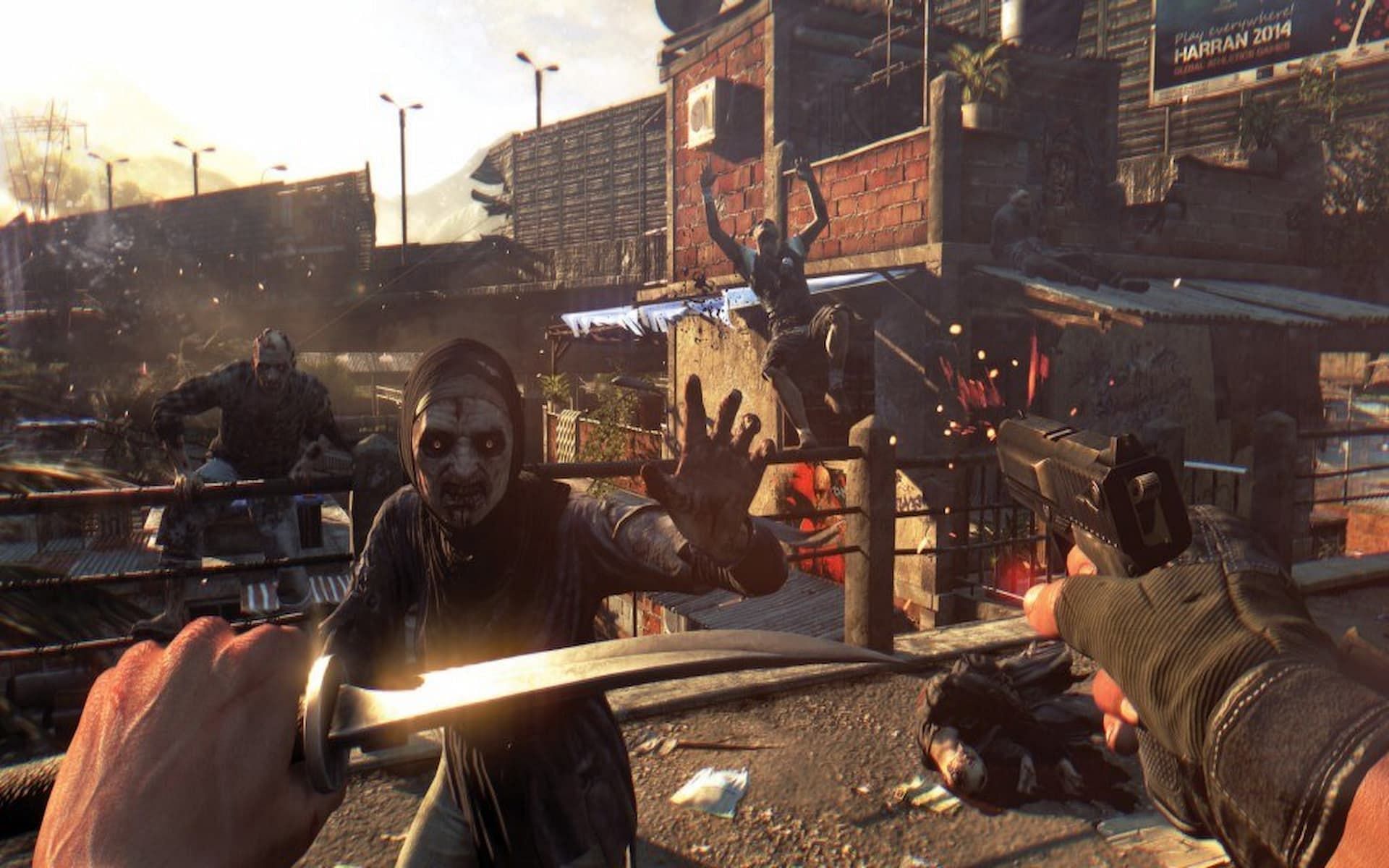 Players can use several types of weapons to defeat the infected (Image via Techland)