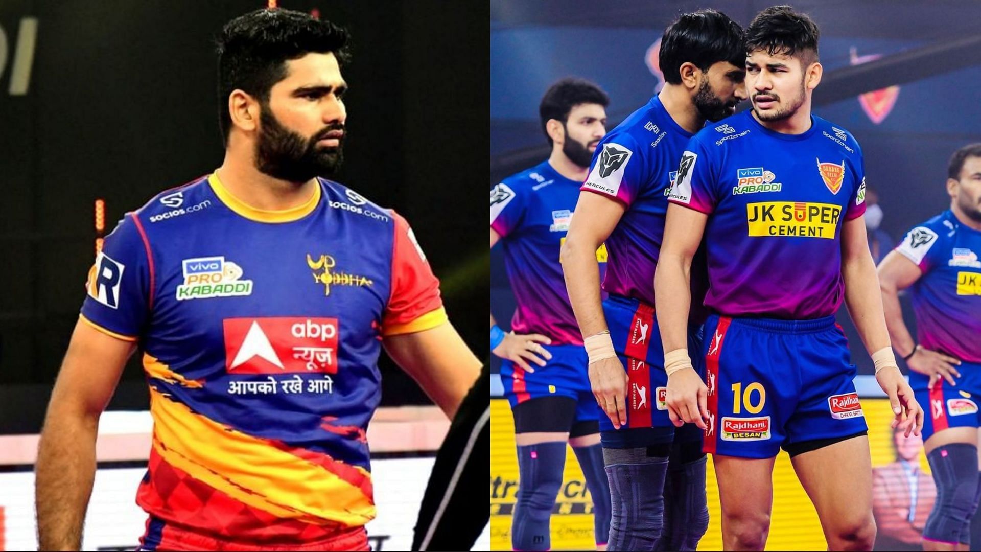 Pardeep Narwal (L) is currently the No. 1 raider, but Naveen Kumar (R) has a chance of overtaking him (Image Source: Instagram)