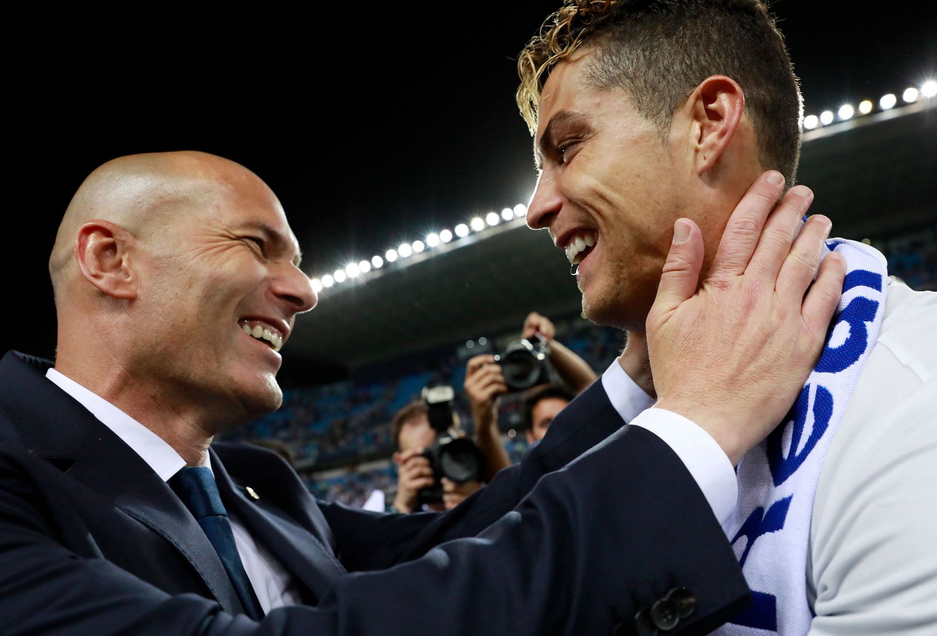 Zinedina Zidane coached Crisitano Ronaldo.