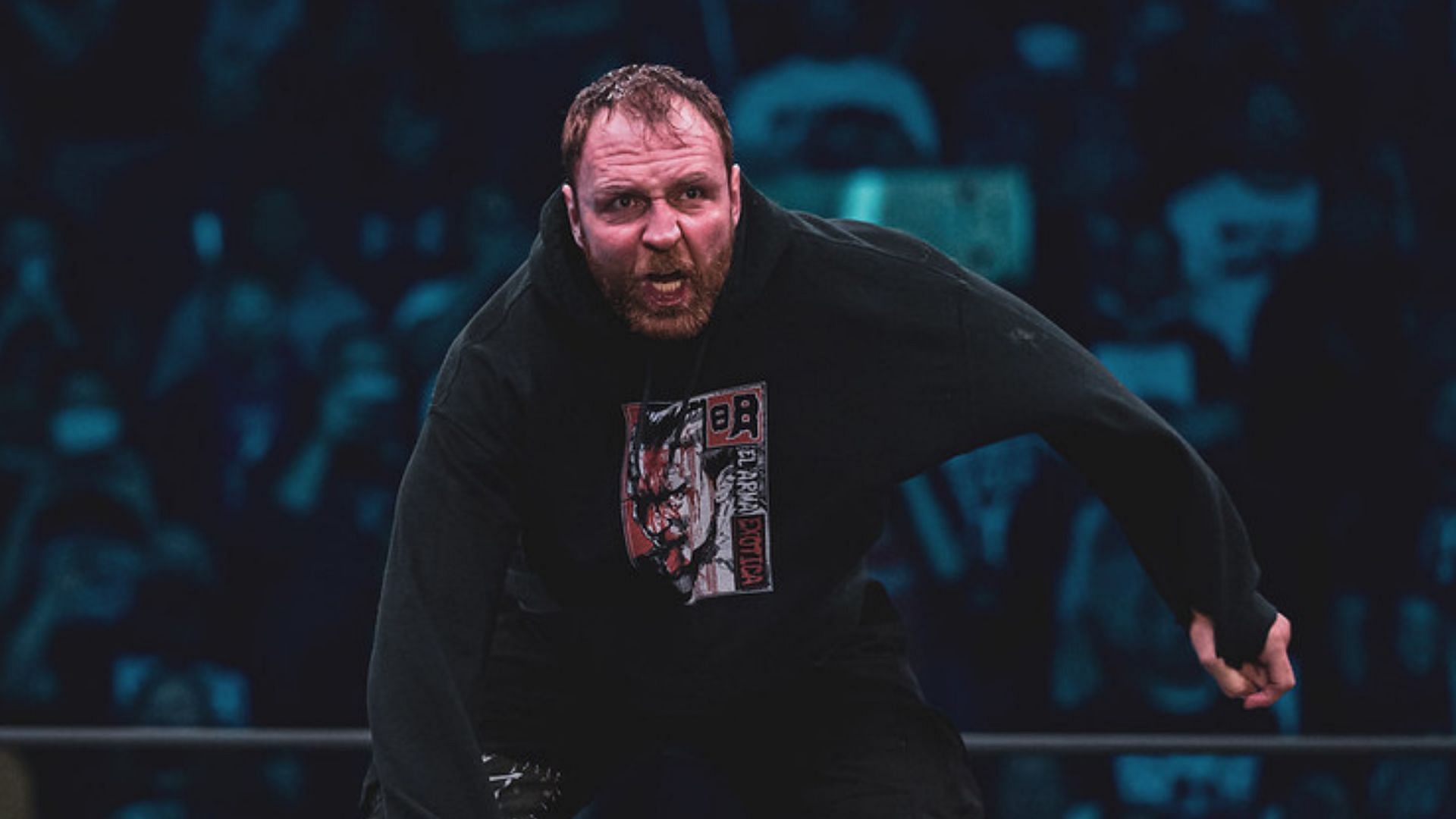 Jon Moxley making his entrance at an AEW event in 2022