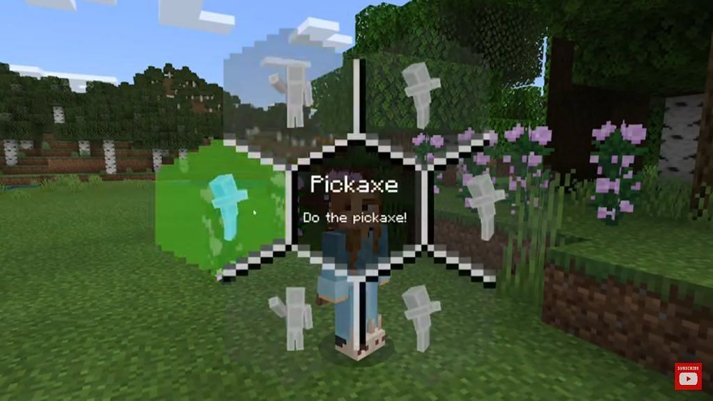 The emote wheel (Image via Mojang)