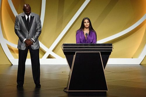 Michael Jordan with Kobe Bryant's wife Vanessa Bryant