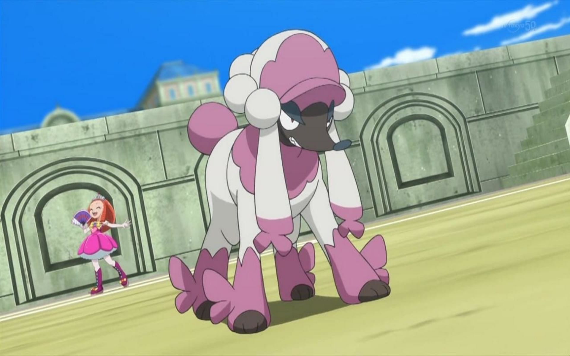 Furfrou received a new trim for Valentine&#039;s Day even (Image via The Pokemon Company)