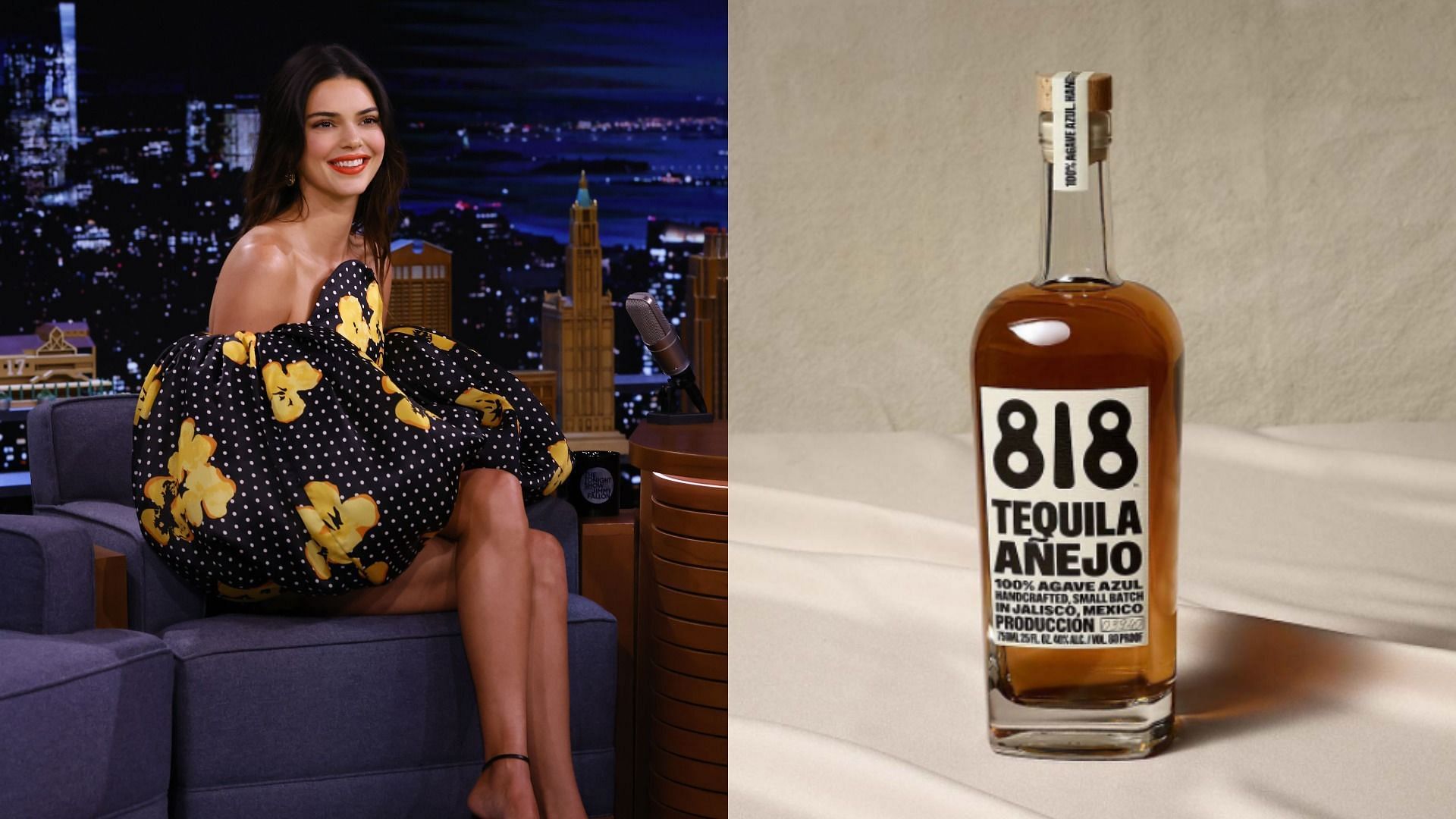 Kendall Jenner&#039;s 818 Tequila is being sued by competitor Tequila 512 for stealing the name and design of the latter (Image via Getty Images/ NBC; Instagram/ drink818)
