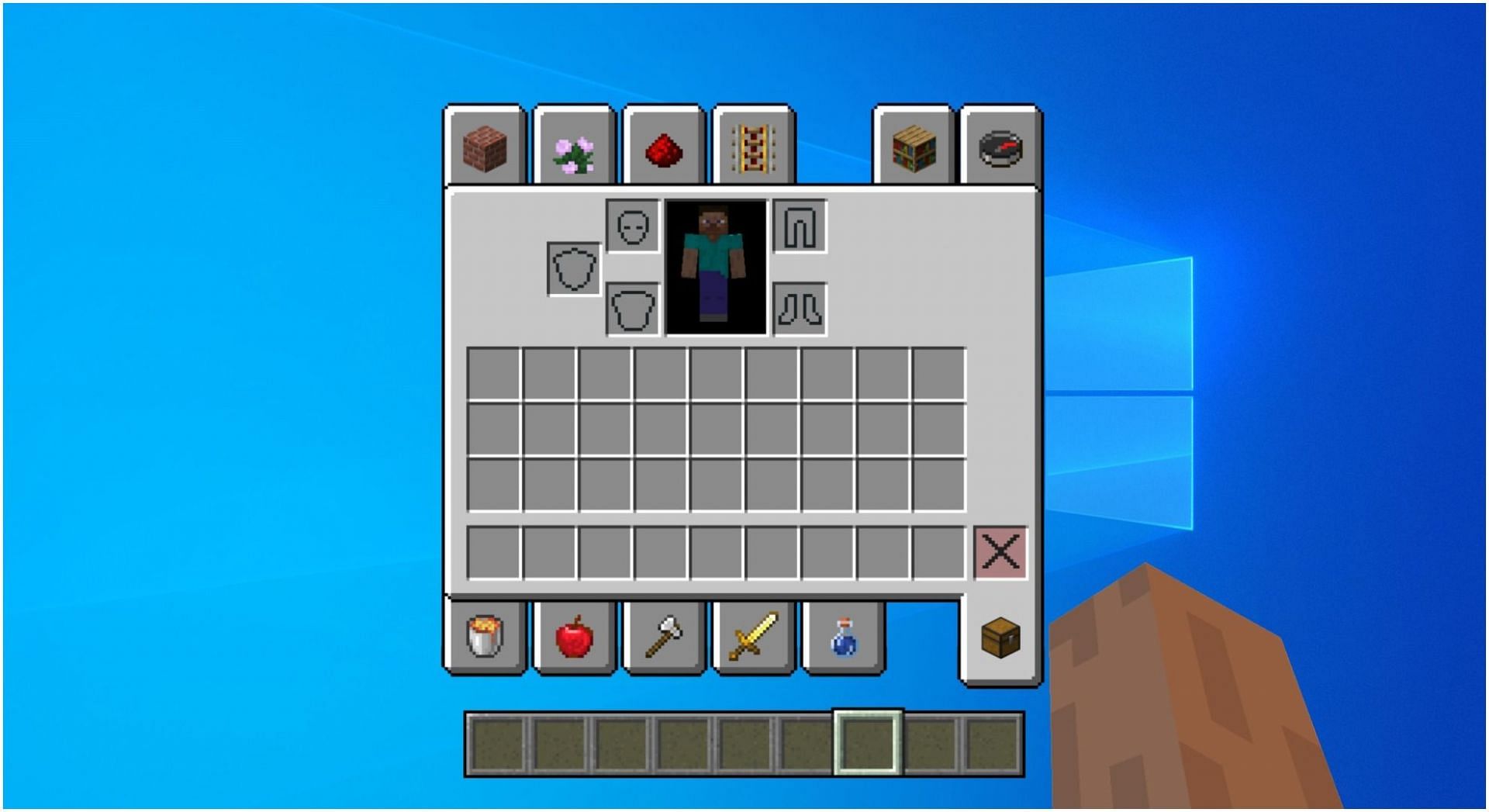 A player&#039;s inventory in Creative mode (Image via kolpaper.com)