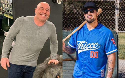 Joe Rogan (L) via Twitter @THEREALPUNK and Brendan Schaub (R) via Instagram @brendanschaub