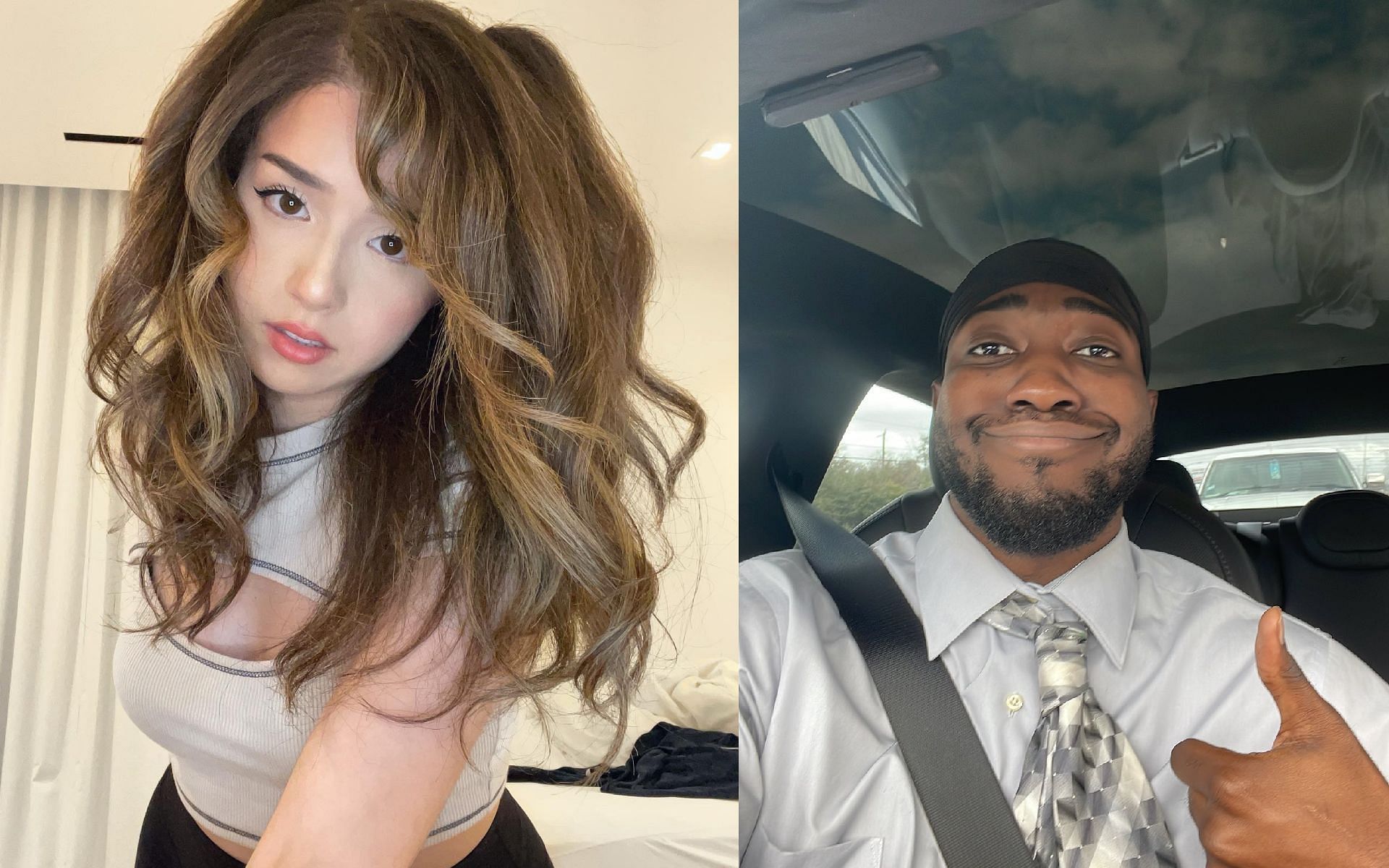 Pokimane opens up about her mental health after being targeted by JiDion&#039;s fans (Images via Pokimane and JiDionPremium/Twitter)