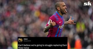 "Messi is somewhere in Paris celebrating wildly" - Barcelona fans refer to Dani Alves as the greatest right-back in history after eyecatching display against Atletico Madrid