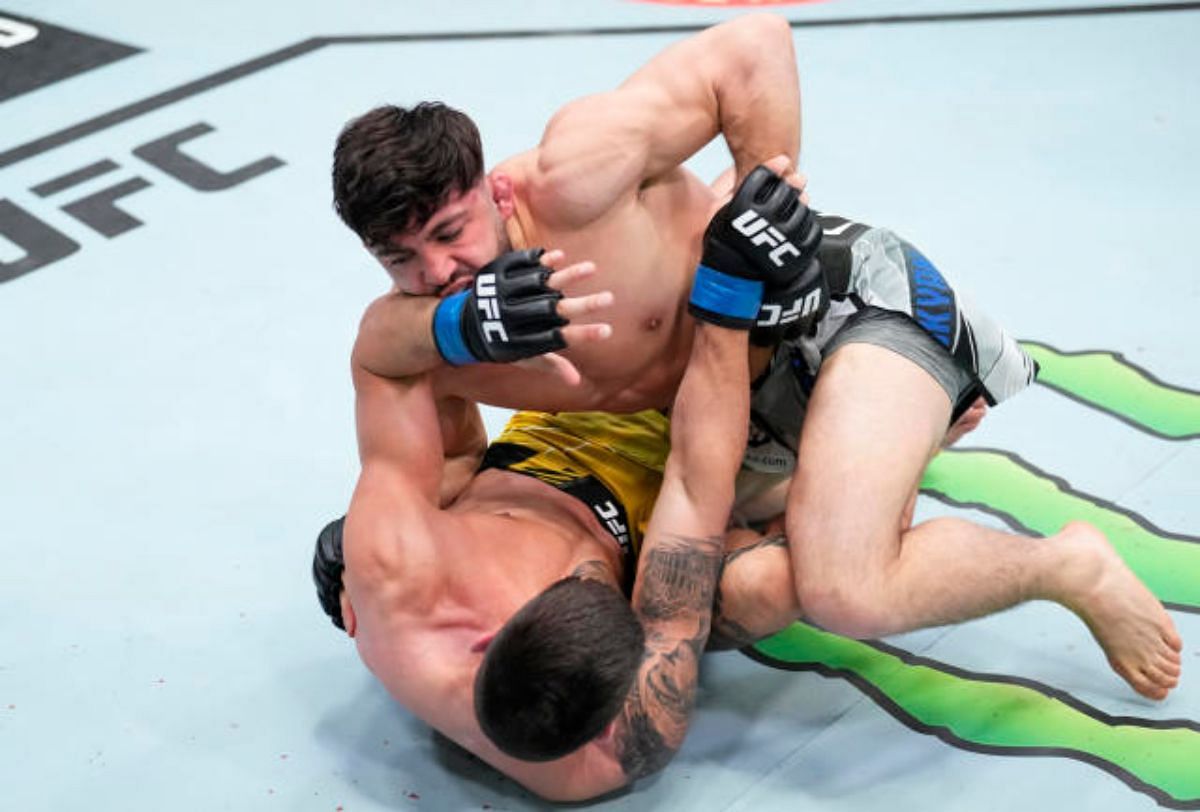 Arman Tsarukyan used his elbows to open up Joel Alvarez en route to a brutal TKO victory