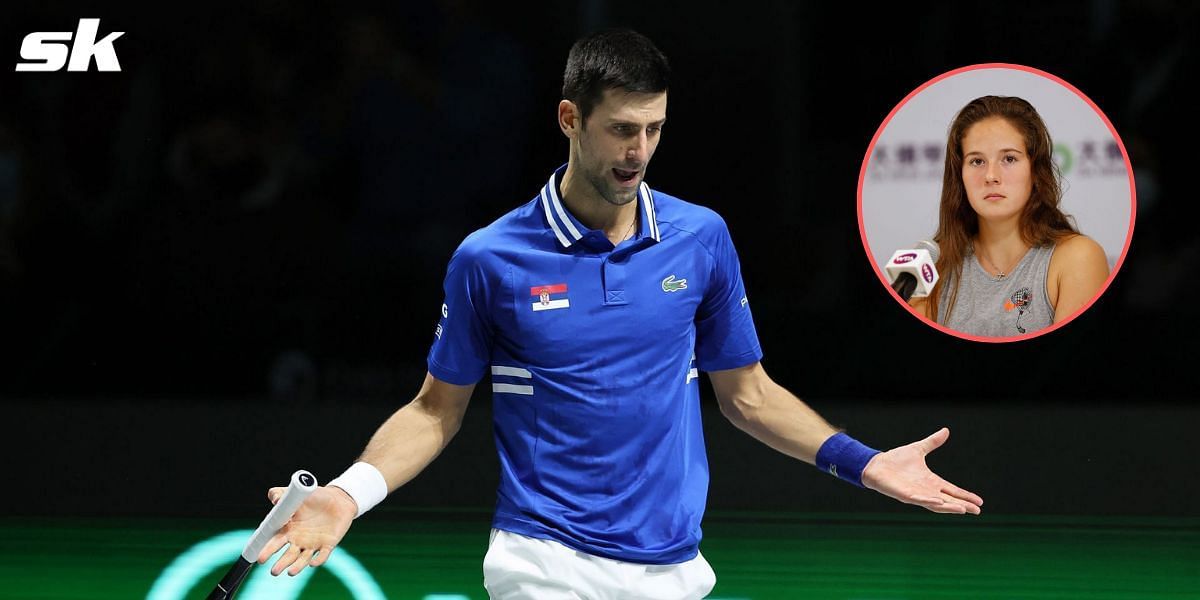 Novak Djokovic (L) and Daria Kasatkina (R)