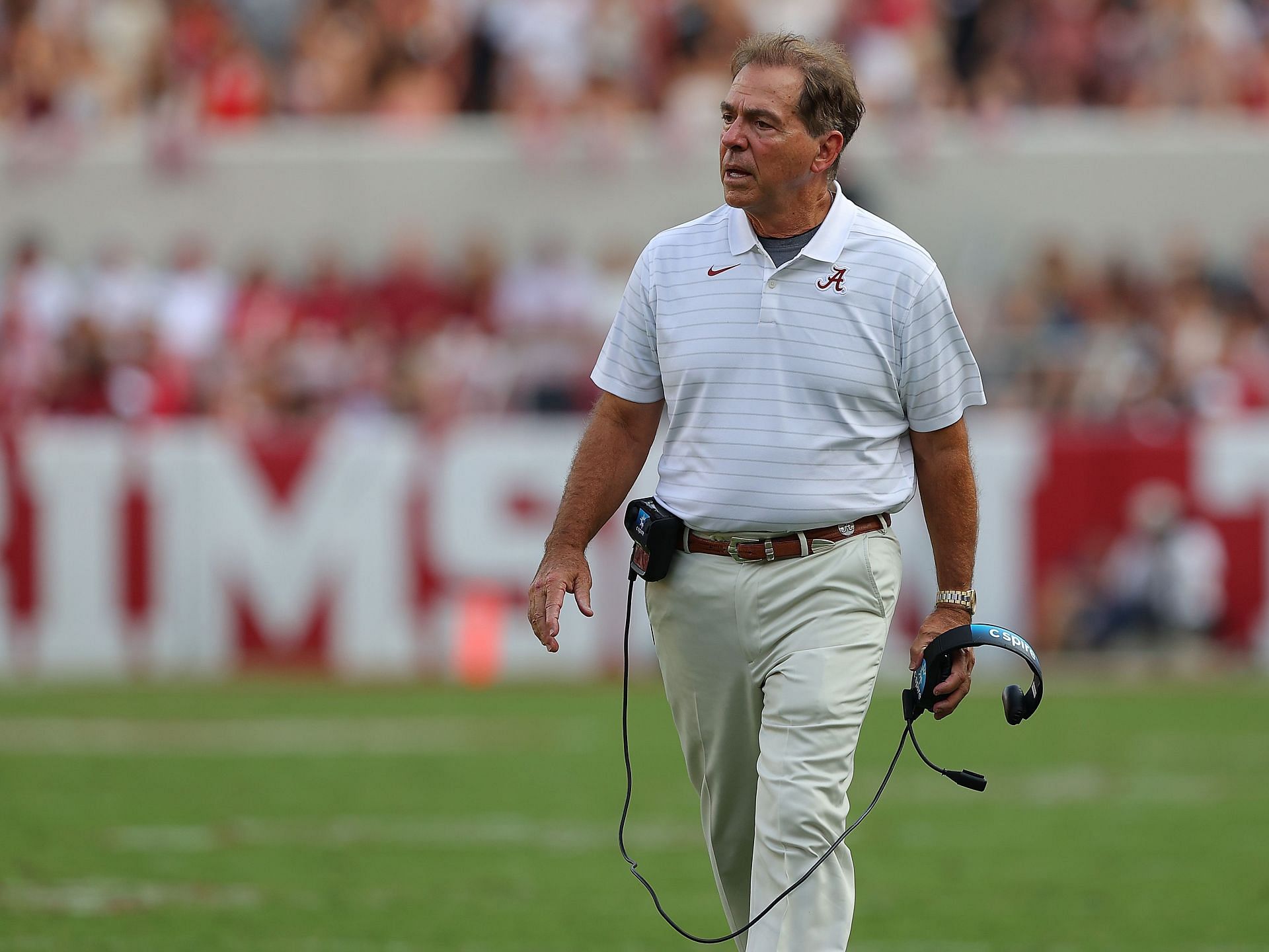 Nick Saban at Mercer v Alabama