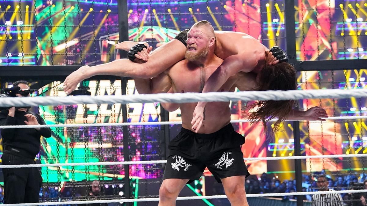 Brock Lesnar competed inside the WWE Championship Elimination Chamber match in Saudi Arabia