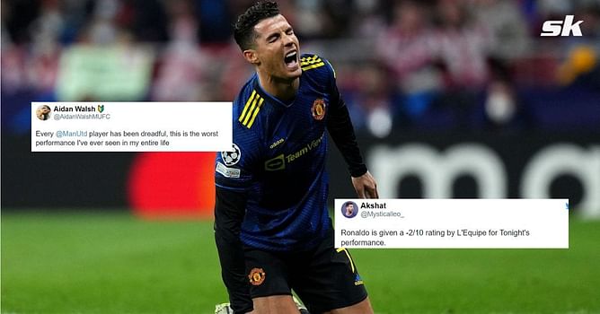 Twitter erupts as Cristiano Ronaldo flops in Manchester United's draw against Atletico Madrid in the UEFA Champions League