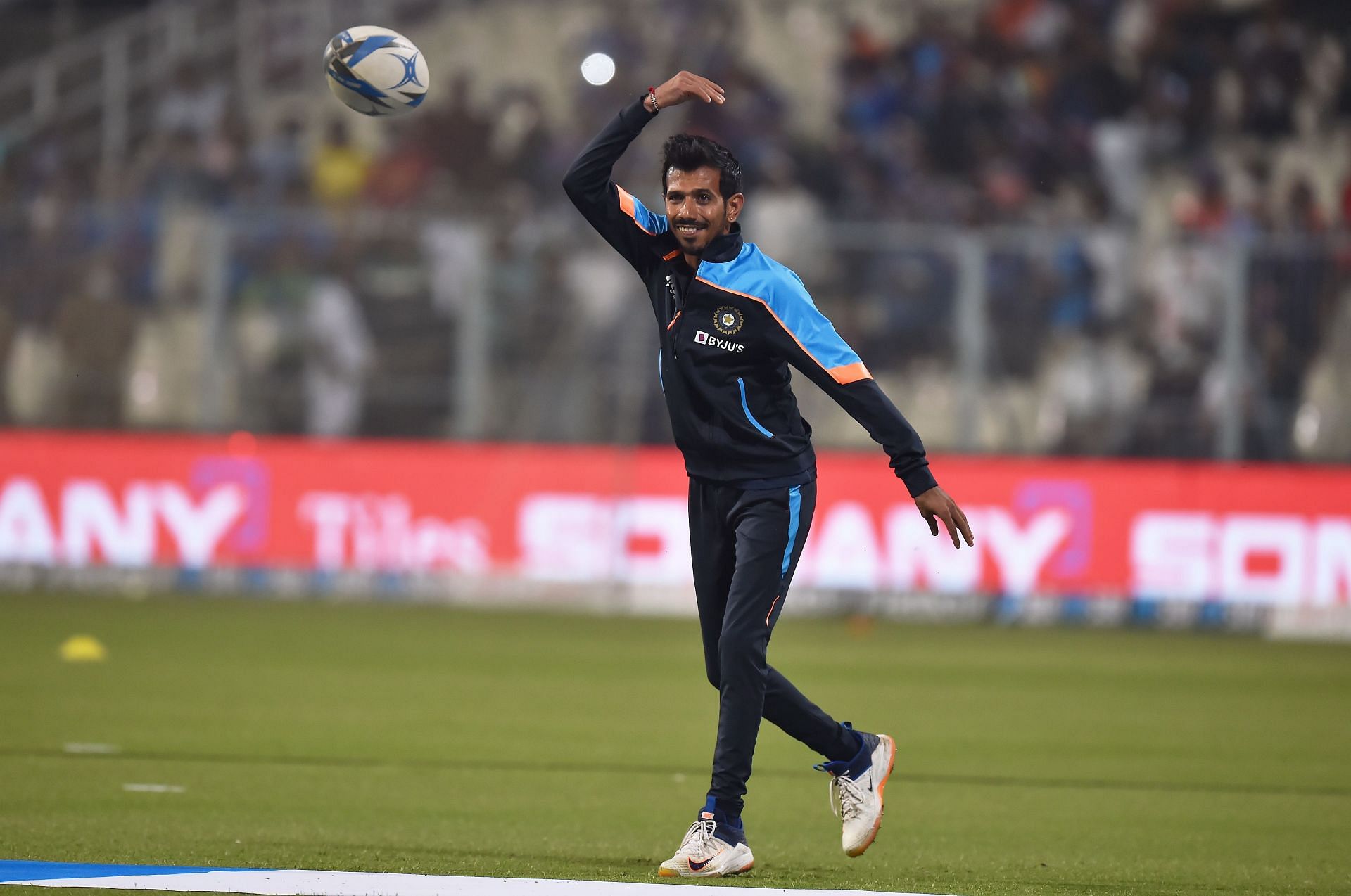 Yuzvendra Chahal ahead of the India v New Zealand - T20 International