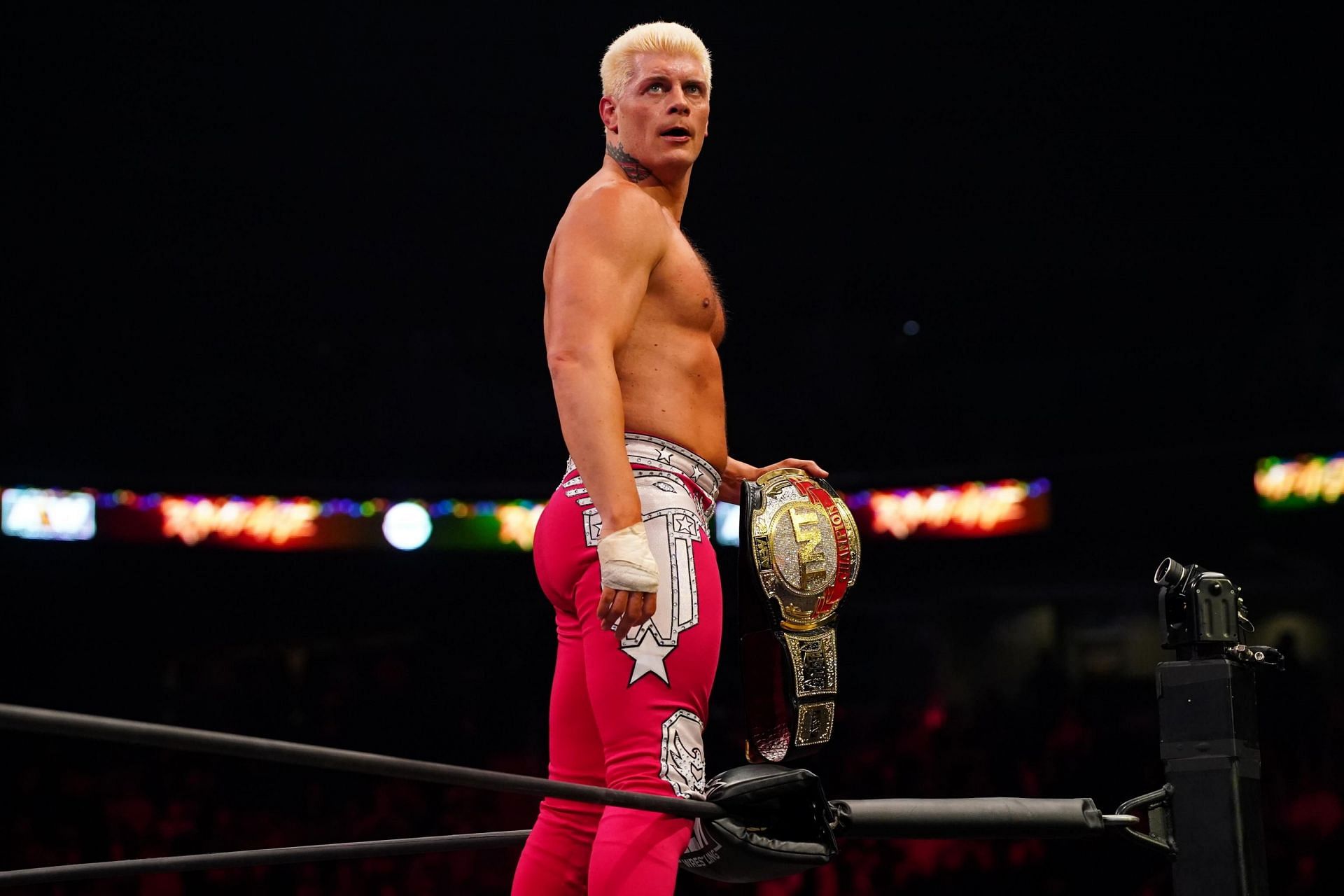 Rhodes is the first two-time champion in AEW history.