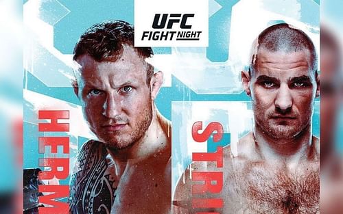 Jack Hermansson vs. Sean Strickland poster via Twitter @UFC