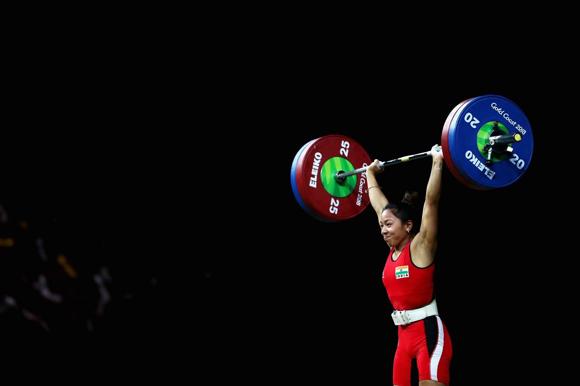Weightlifter Mirabai Chanu won a gold medal at the Singapore International. (PC: Getty Images)