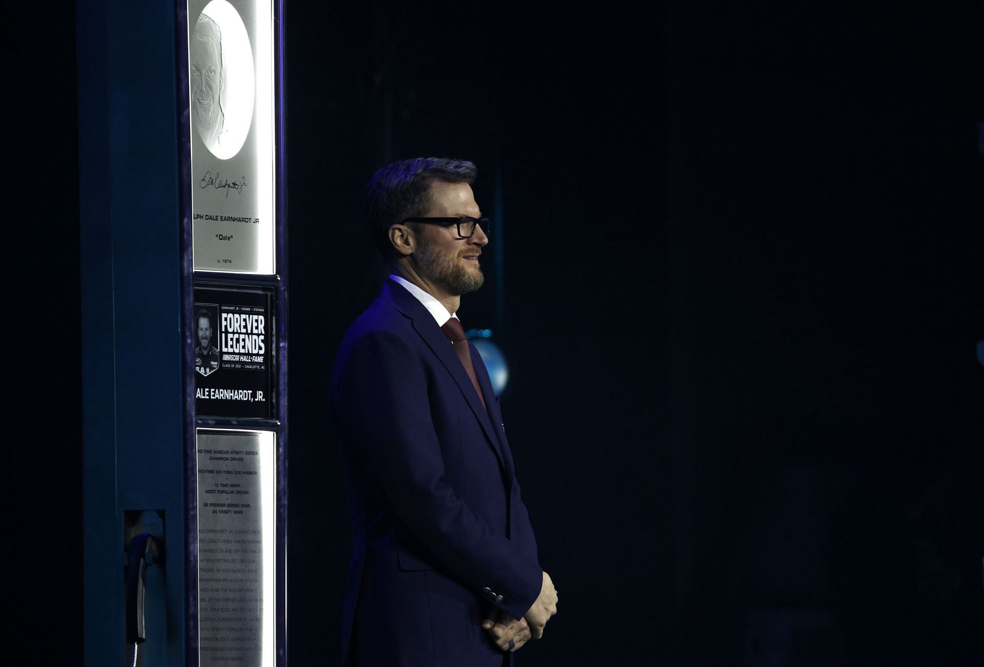 Dale Earnhardt Jr. at the 2021 NASCAR Hall of Fame Induction Ceremony