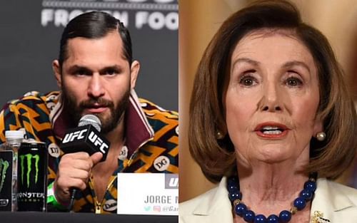 Jorge Masvidal (left) and Nancy Pelosi (right)