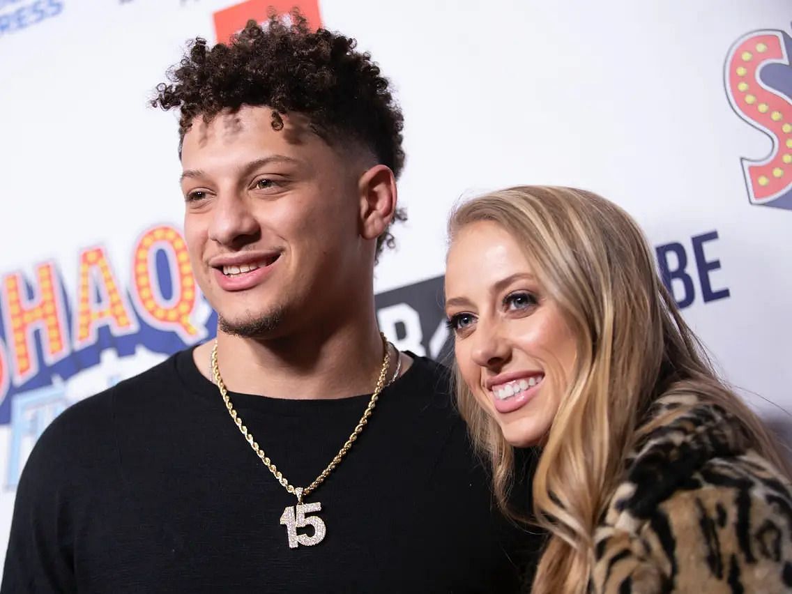 Brittany Matthews with QB Patrick Mahomes