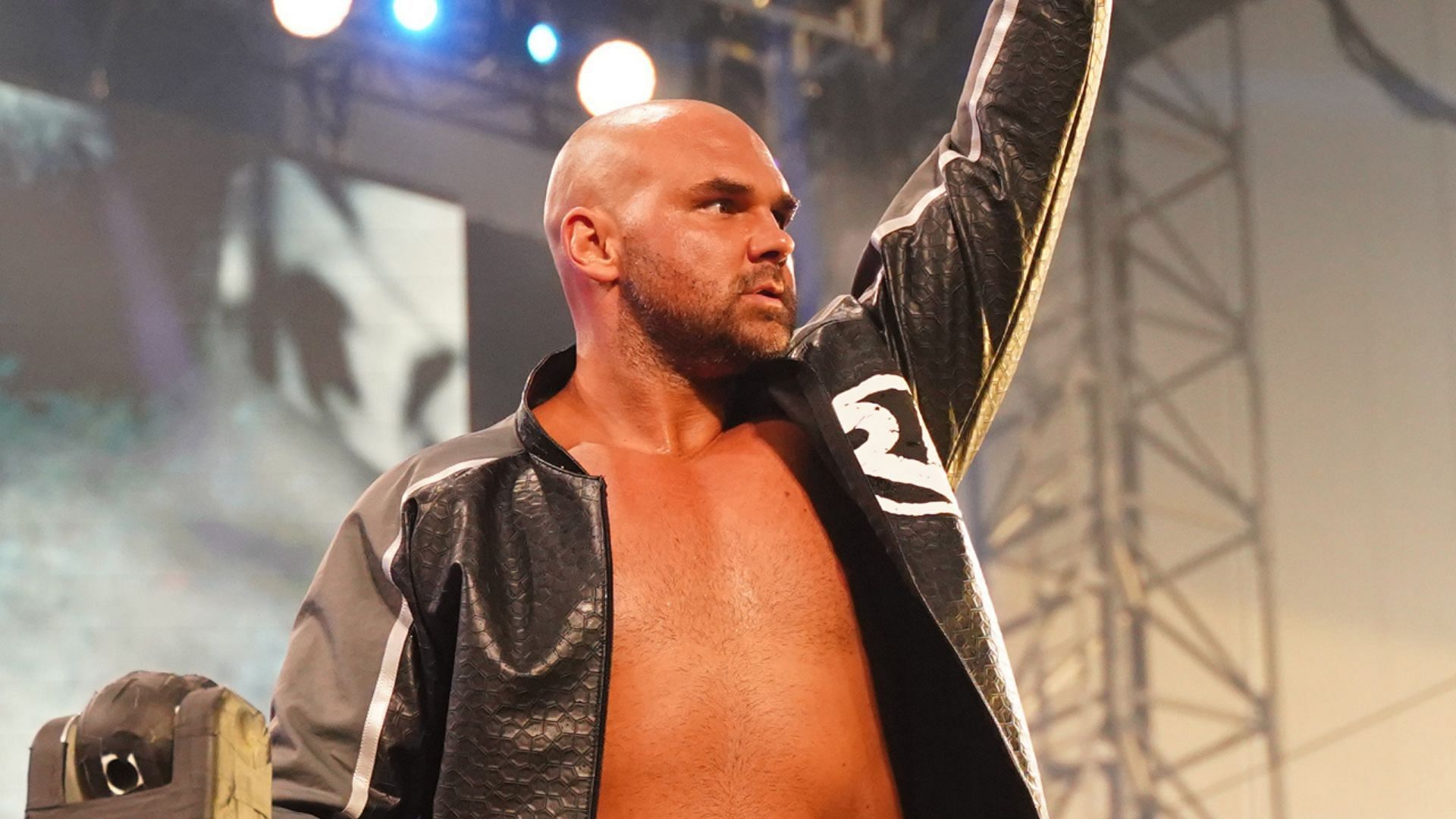 Dax Harwood at an AEW event in Daily&#039;s Place
