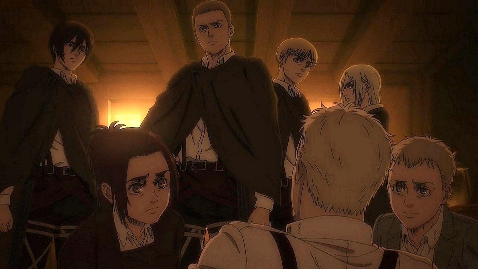Reiner is reunited with the others in Attack on Titan season 4 part 2 (Image via Studio MAPPA)