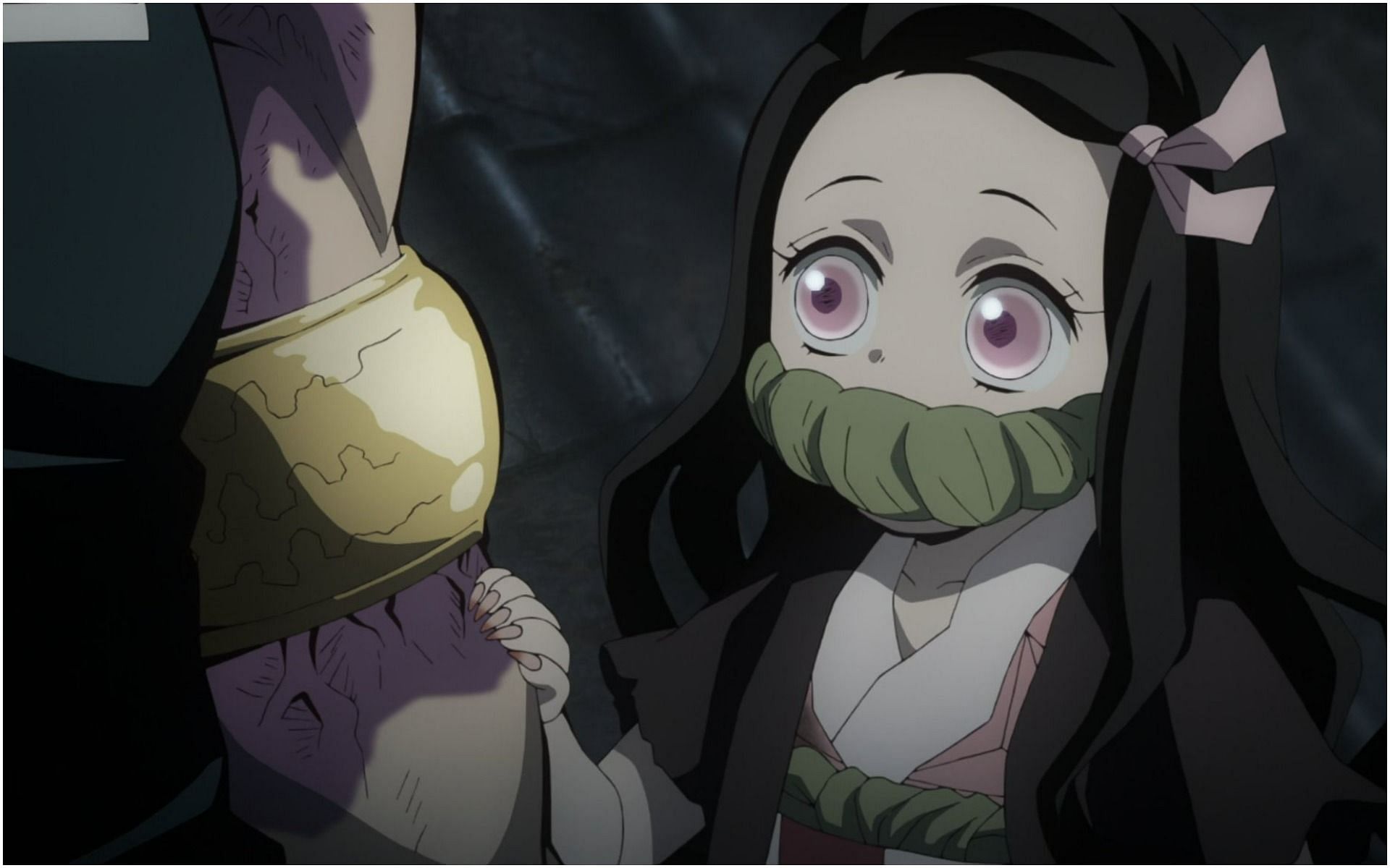 Nezuko manages to heal the poisoned demon hunters after the fight against Upper Moon 6 (Image via Ufotable)