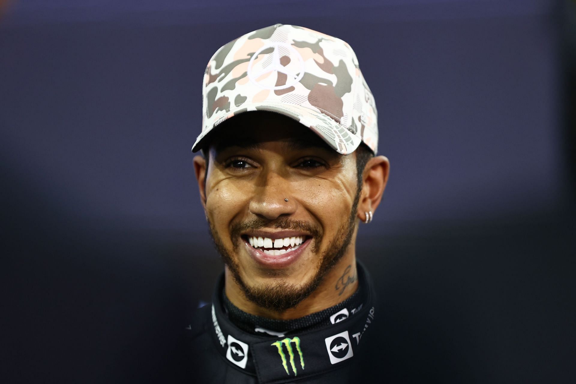 Lewis Hamilton before the qualifying for F1 Grand Prix of Abu Dhabi - Qualifying (Photo by Mark Thompson/Getty Images)