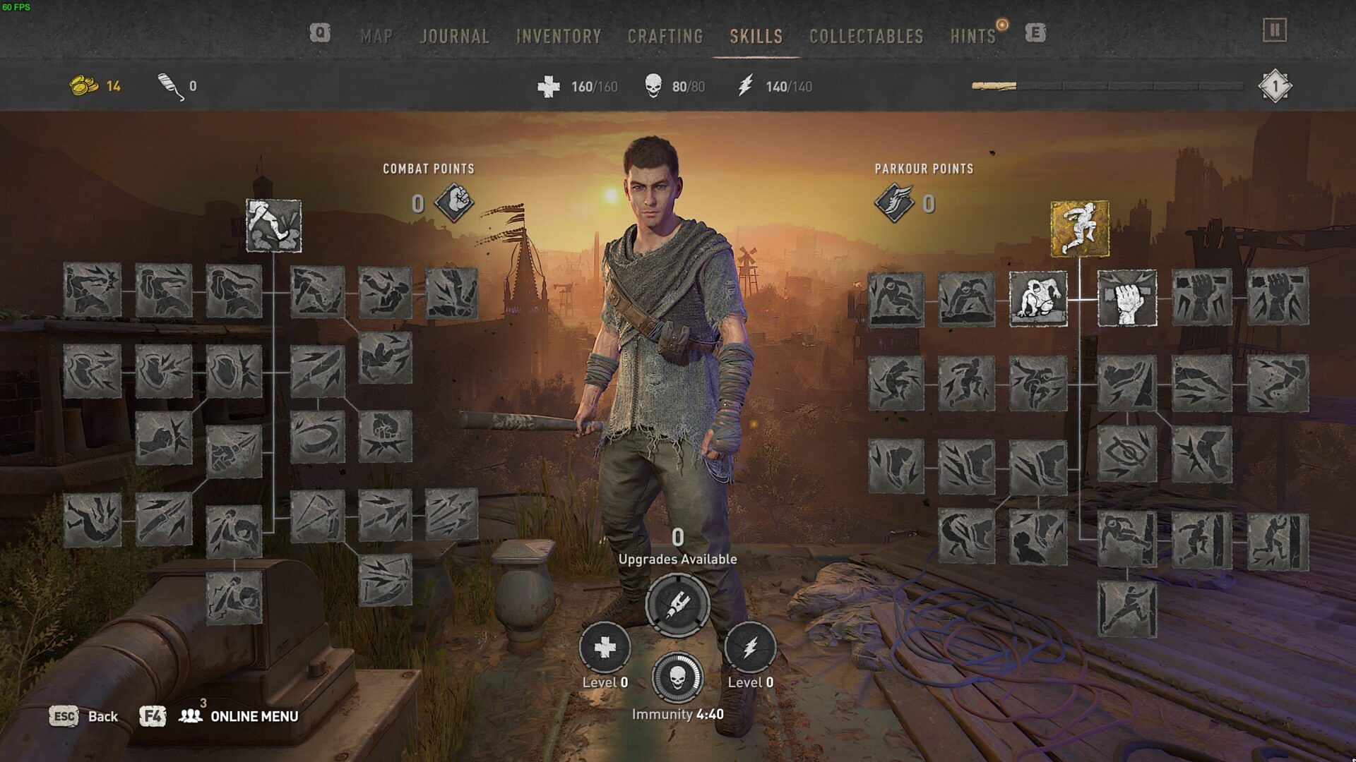 A look at the Skills menu in Dying Light 2 (Image via Techland)